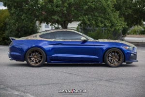 deep impact blue s550 mustang fan club roush performance front fascia camo wrap upr products steve gelles mustang week 2016 16' velgen wheels