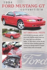 dennis collins mustang mustangs barrett-jackson barrett jackson mustang fan club mustangfanclub world record auction foxbody sn95 low mileage