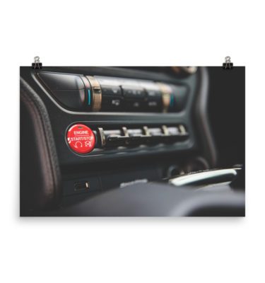 Shelby GT350 Engine Start Poster