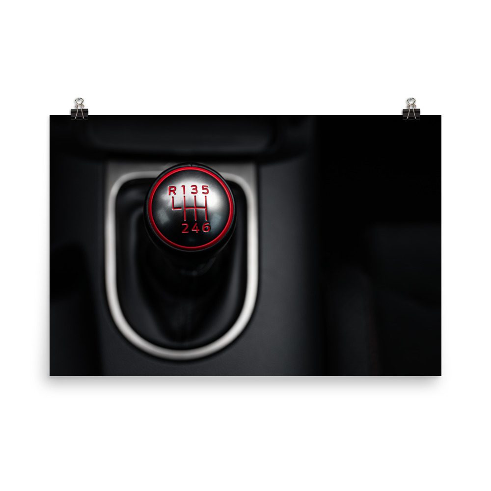 Shelby GT350R "Shift into Gear" Poster